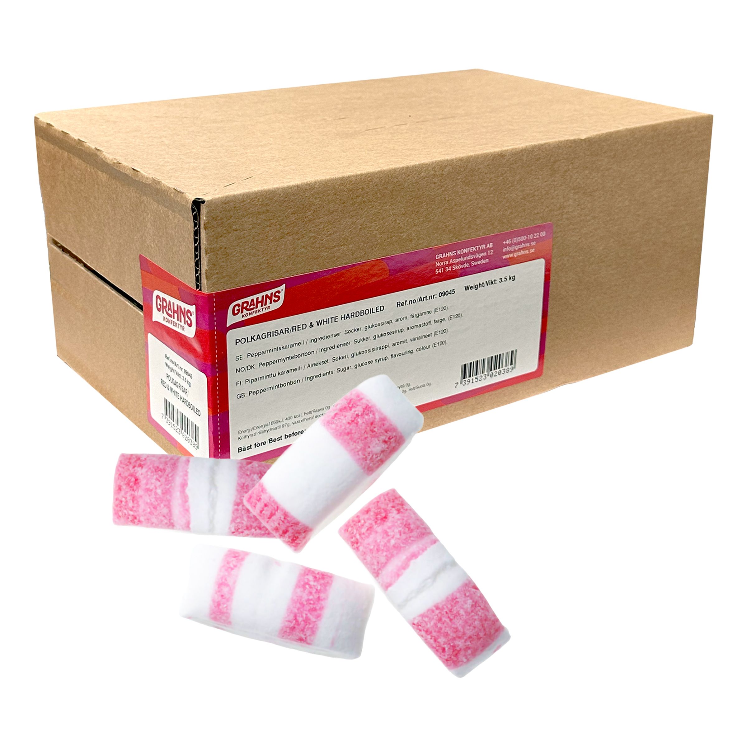 Grahns Polkagris Økonomipakke - 3,5 kg