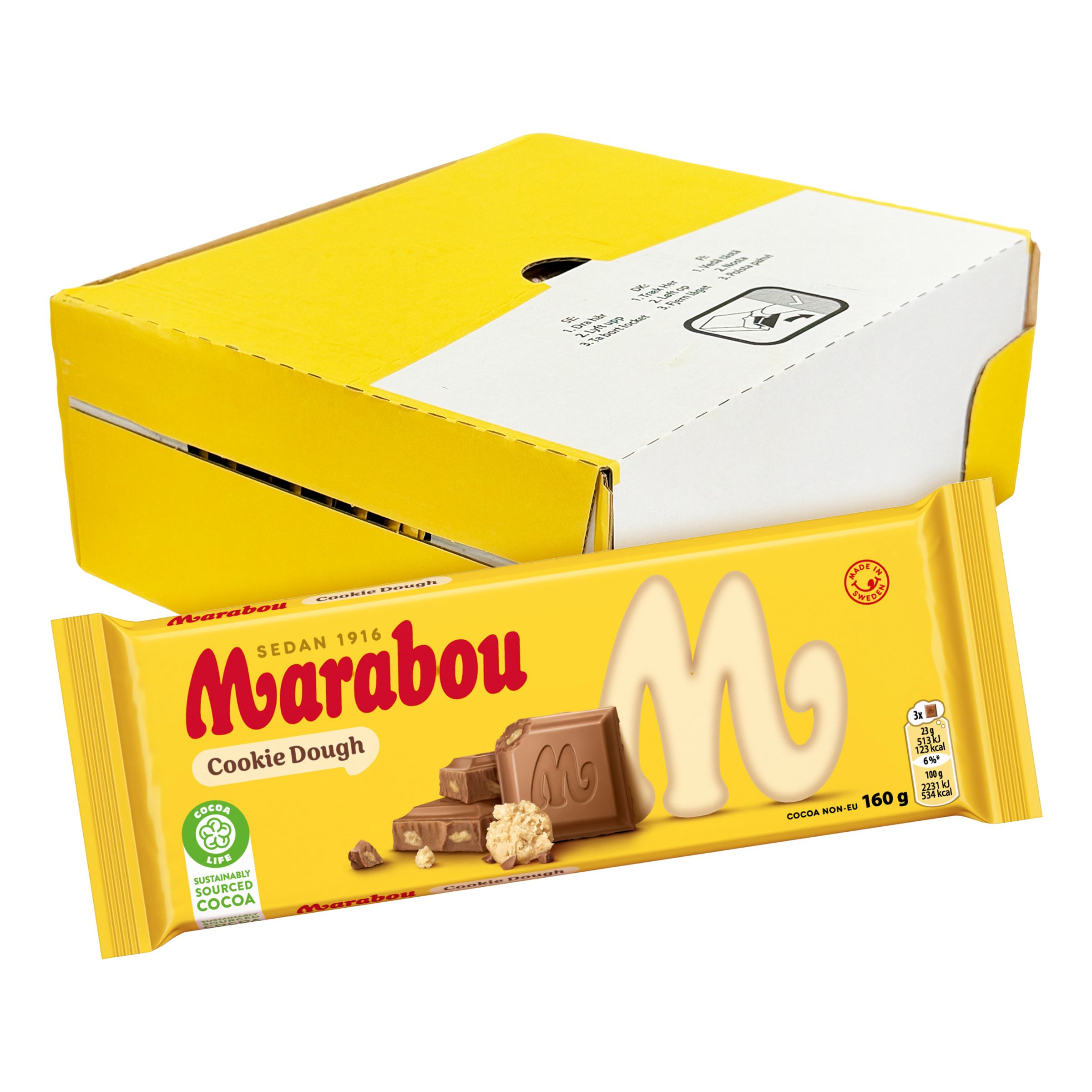 Marabou Cookie Dough Chokoladebarer Økonomipakke - 15-pak