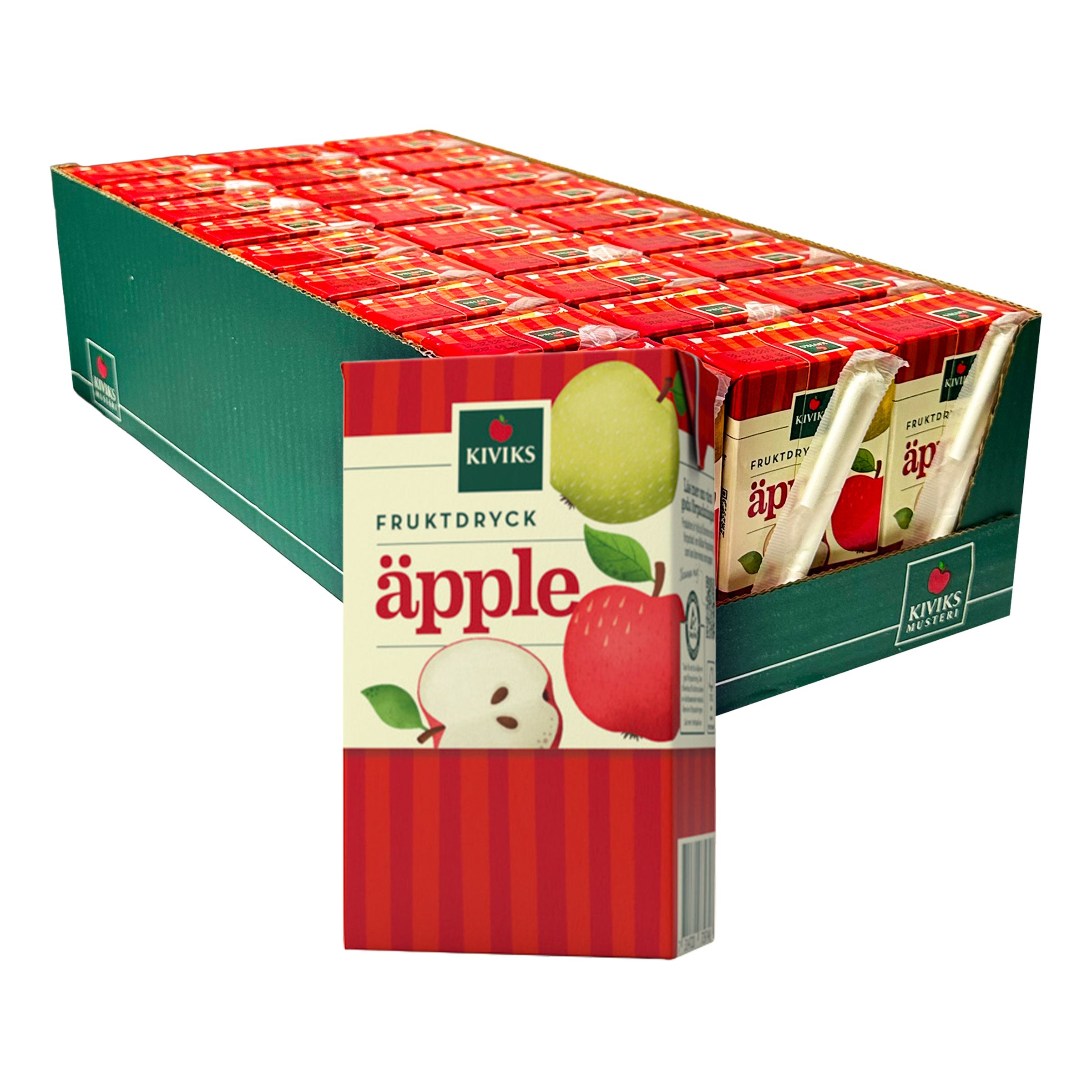 Kivik Æbledrik med Sugerør - 27-pak