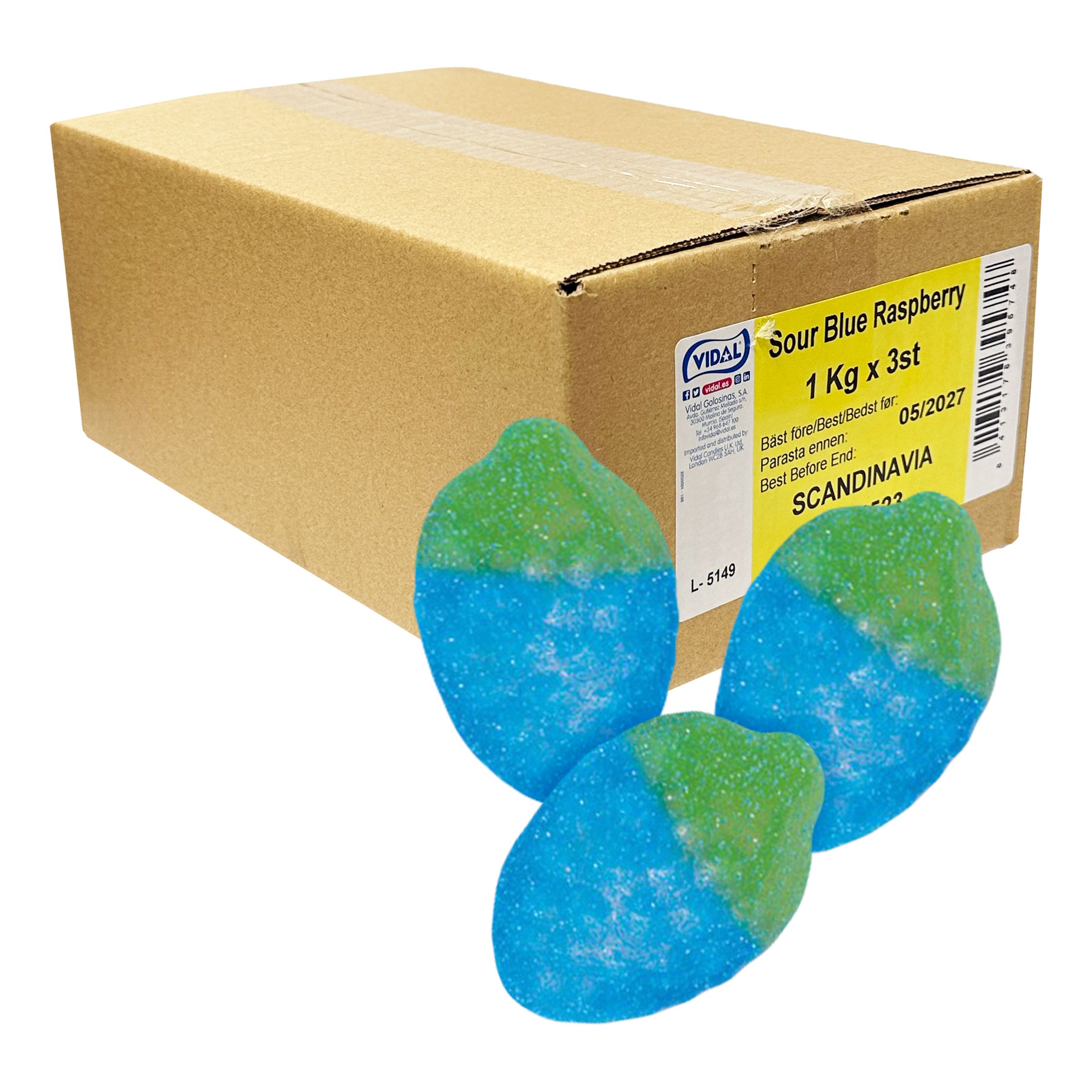 Sour Blue Raspberry Økonomipakke - 3 kg