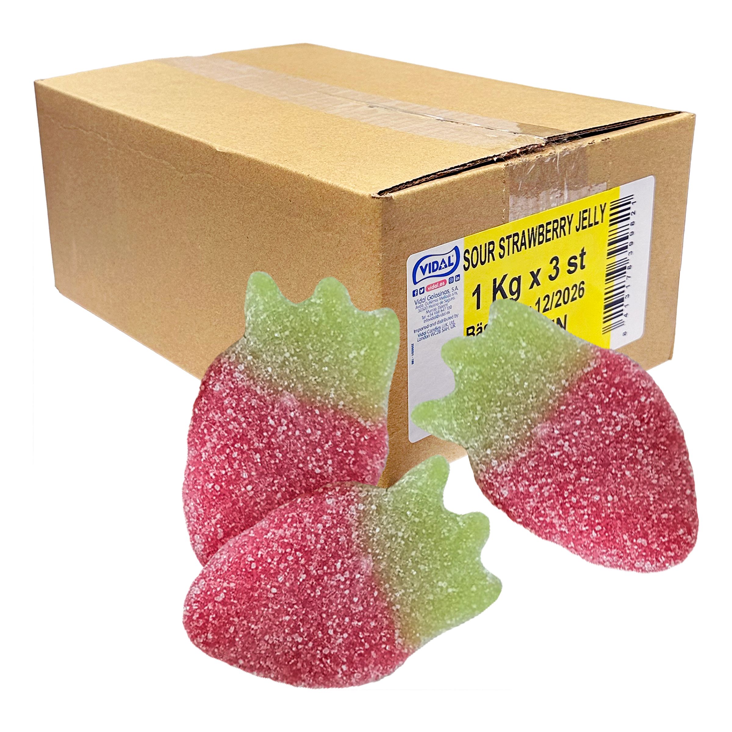 Sour Strawberry Økonomipakke - 3 kg