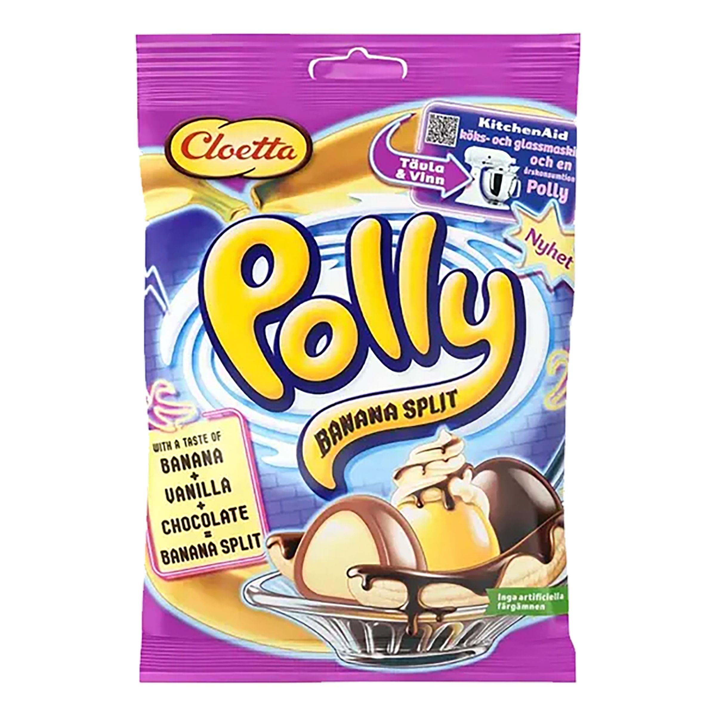 Polly Banana Split - 150 gram