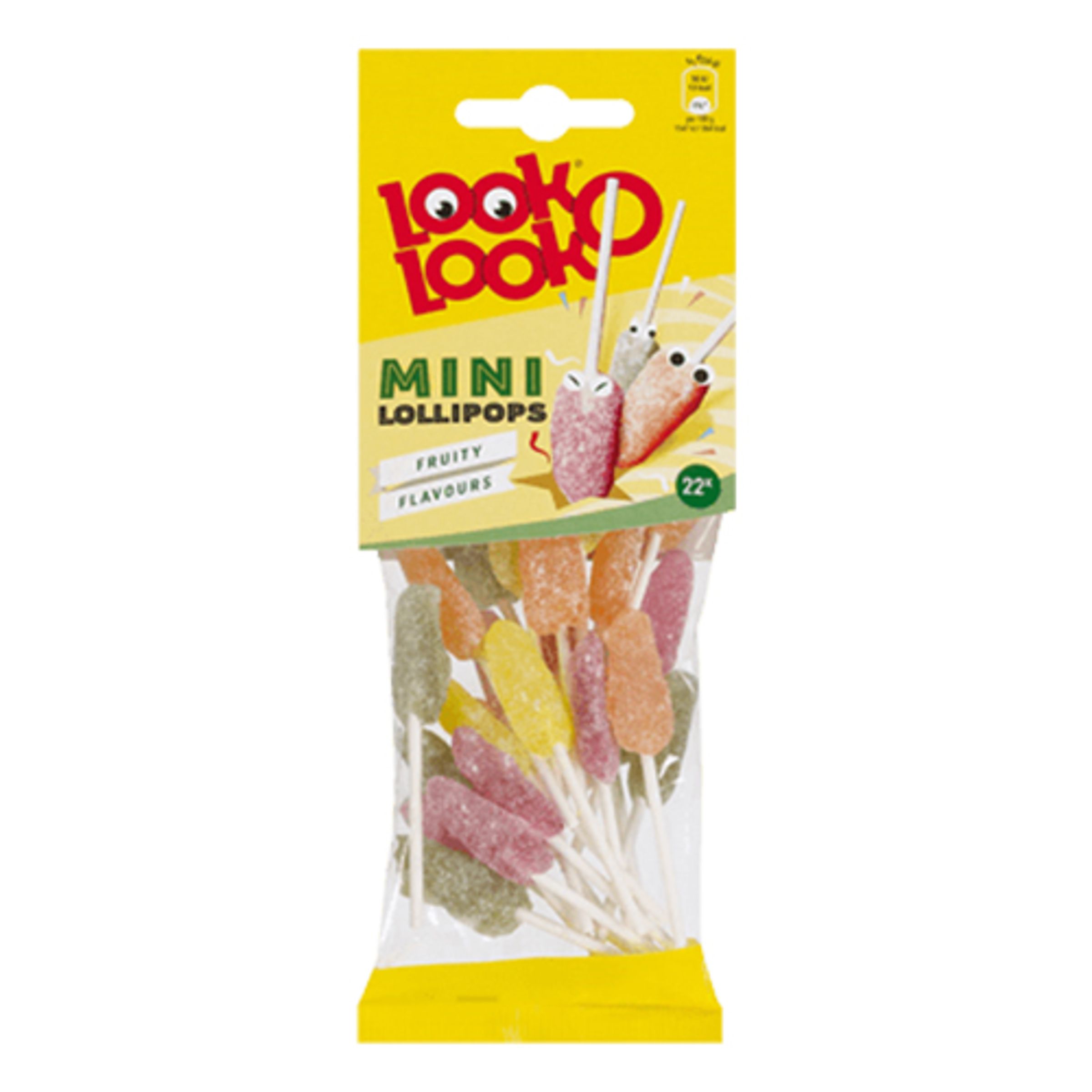 Look-O-Look Mini Slikkepinde Frugt - 75 gram